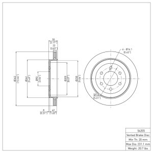 Ford Expedition Brake Rotor (1) - Rear - R1 Concepts - Plain - `07-`17